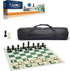 Wood Expressions Chess Set Tournament Chess Set with Black Canvas Bag 3.75 Inch King
